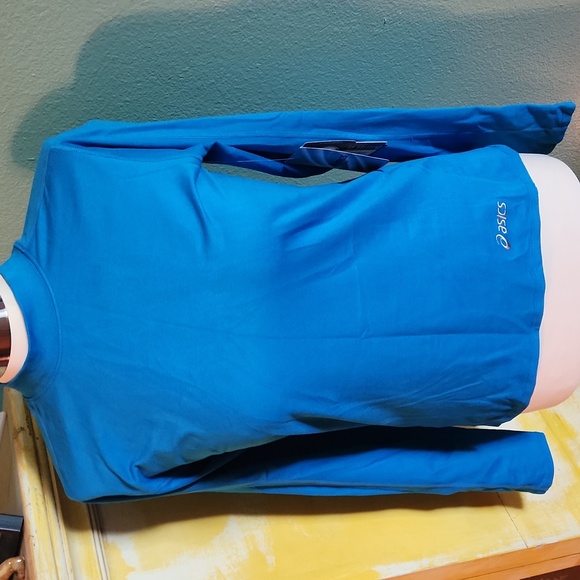 Womens Asics mock turtleneck thermoplastic, semi fitted, l/s, running. New - Picture 1 of 7